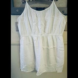 Old Navy White Linen Spaghetti Strap Dress XXL